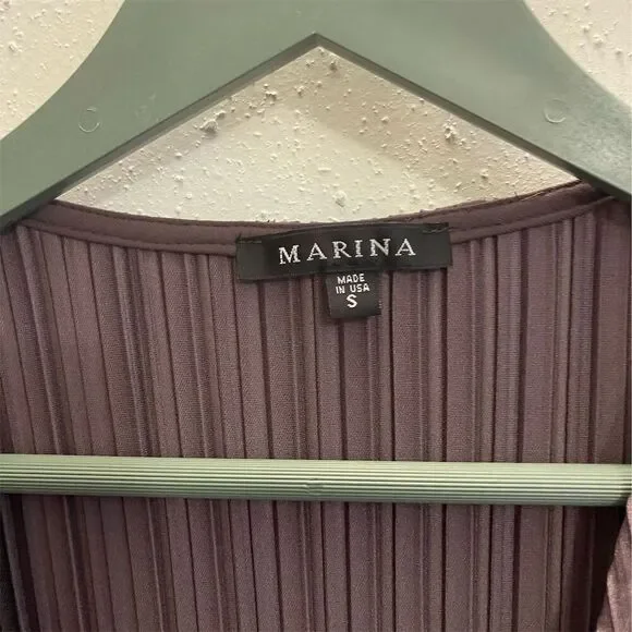 Marina Women's Long Sleeve Pleated Cardigan  Size S Round Neck good quality - Picture 4 of 5